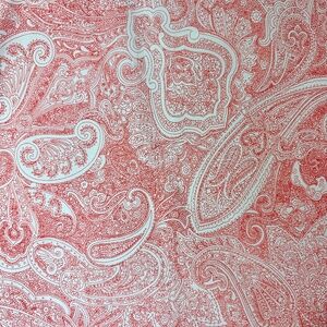 Lauren Ralph Lauren Twin Bed Flat Sheet 100% Cotton Pink Paisley Excellent